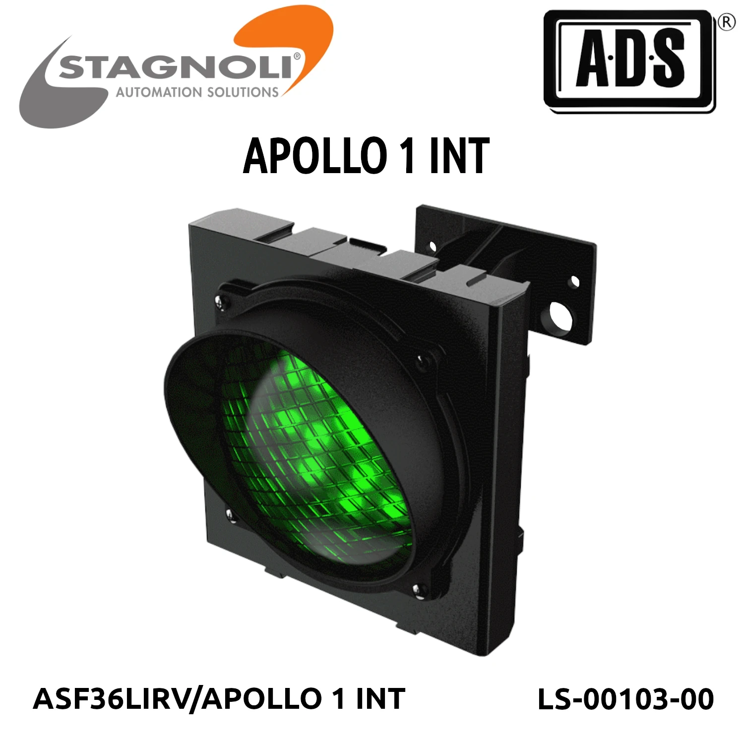 SEMAFORO NEGRO 1 LUZ LED 120Ø INT R-V IP65 24V MARCA STAGNOLI MOD.APOLLO 1 INT